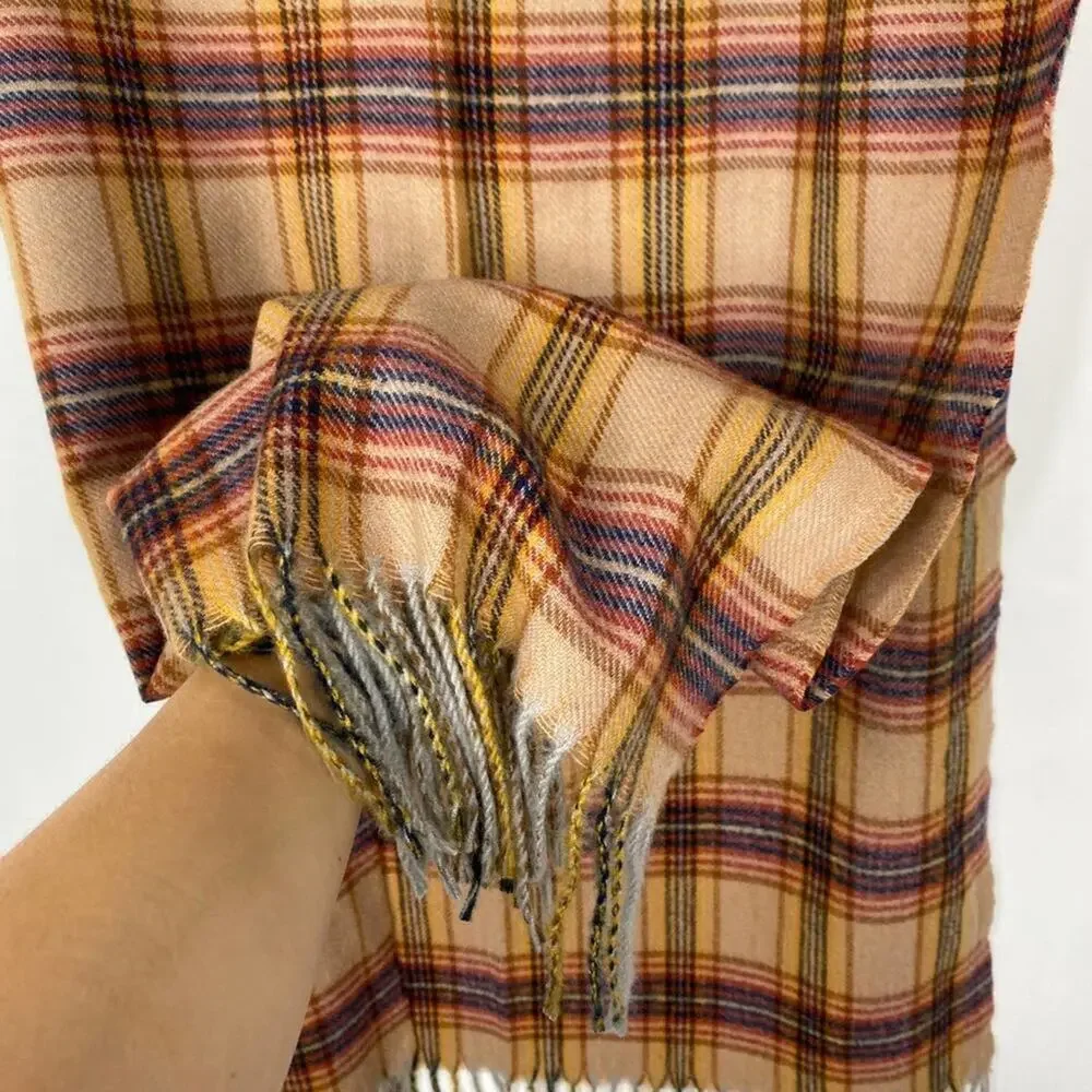 2/$30 NEW Cozy Oversized Plaid Blanket Scarf Pink Tan